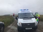 Casulty evacuation by helicopter at Mini Epynt 2017 rally.