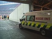 Rescue unit on duty covering The Race Of Champions at Wembley Stadium 16th Dec 2007