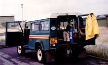 The early days Lace Rescue, travelling around the UK in the back with all the equipment. Ah luxury.