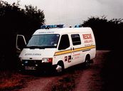 On scene and "fending off" at an incident somewhere in the Welsh forests.